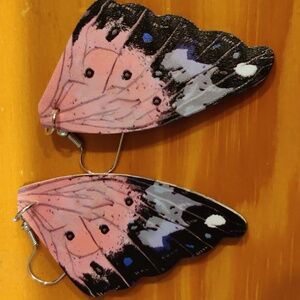 Faux leather earrings